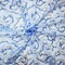Blue-Silver Nylon Sequined Abstract Swirl Mesh Tulle Fabric By the Yard